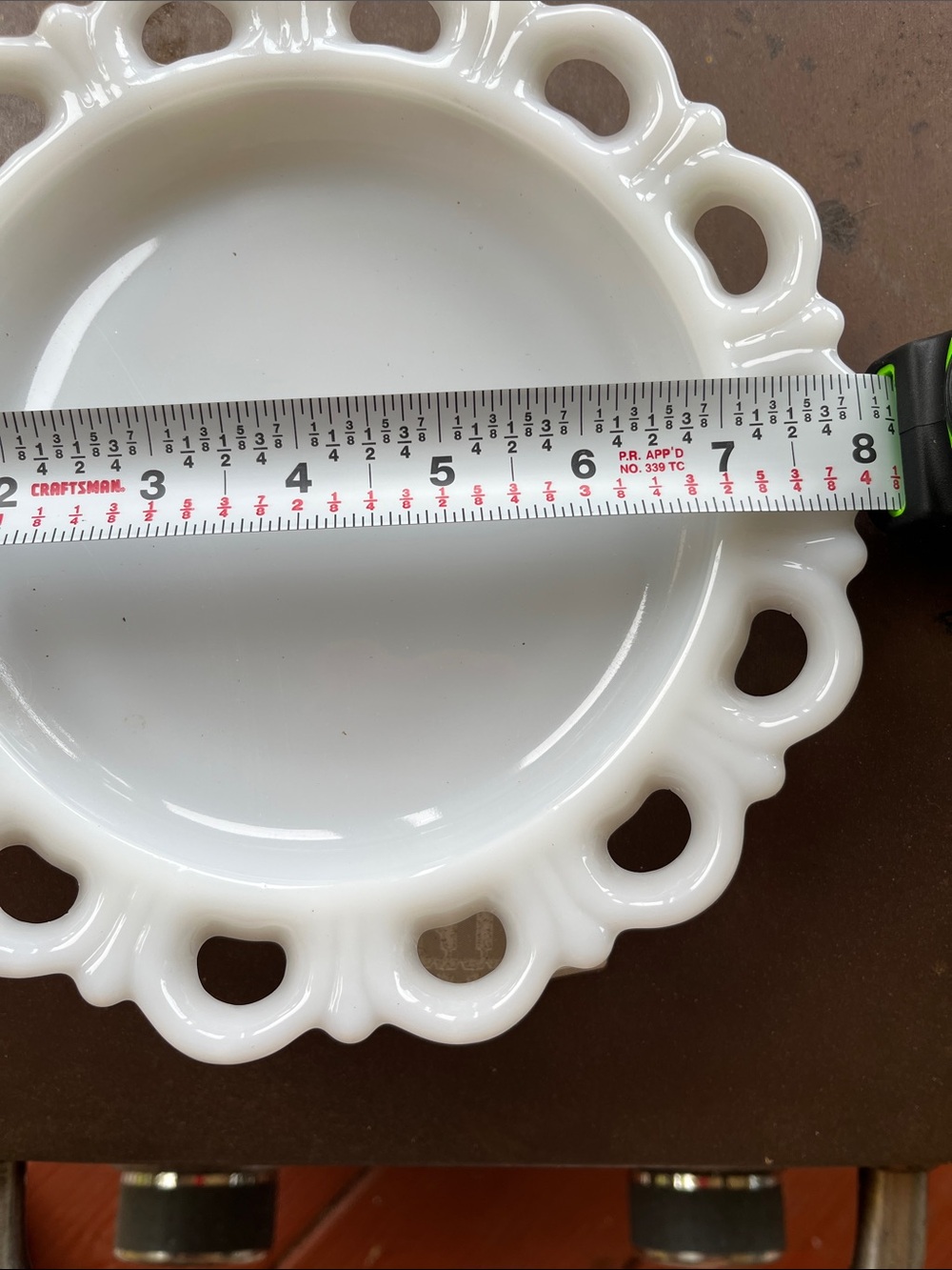 White Milk Glass Scalloped Edge Salad Plates - Set of 4